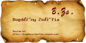 Bogdány Zsófia névjegykártya